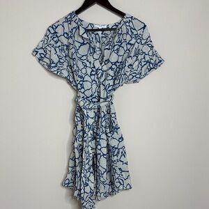 A Piece Apart Blue and White Dress S